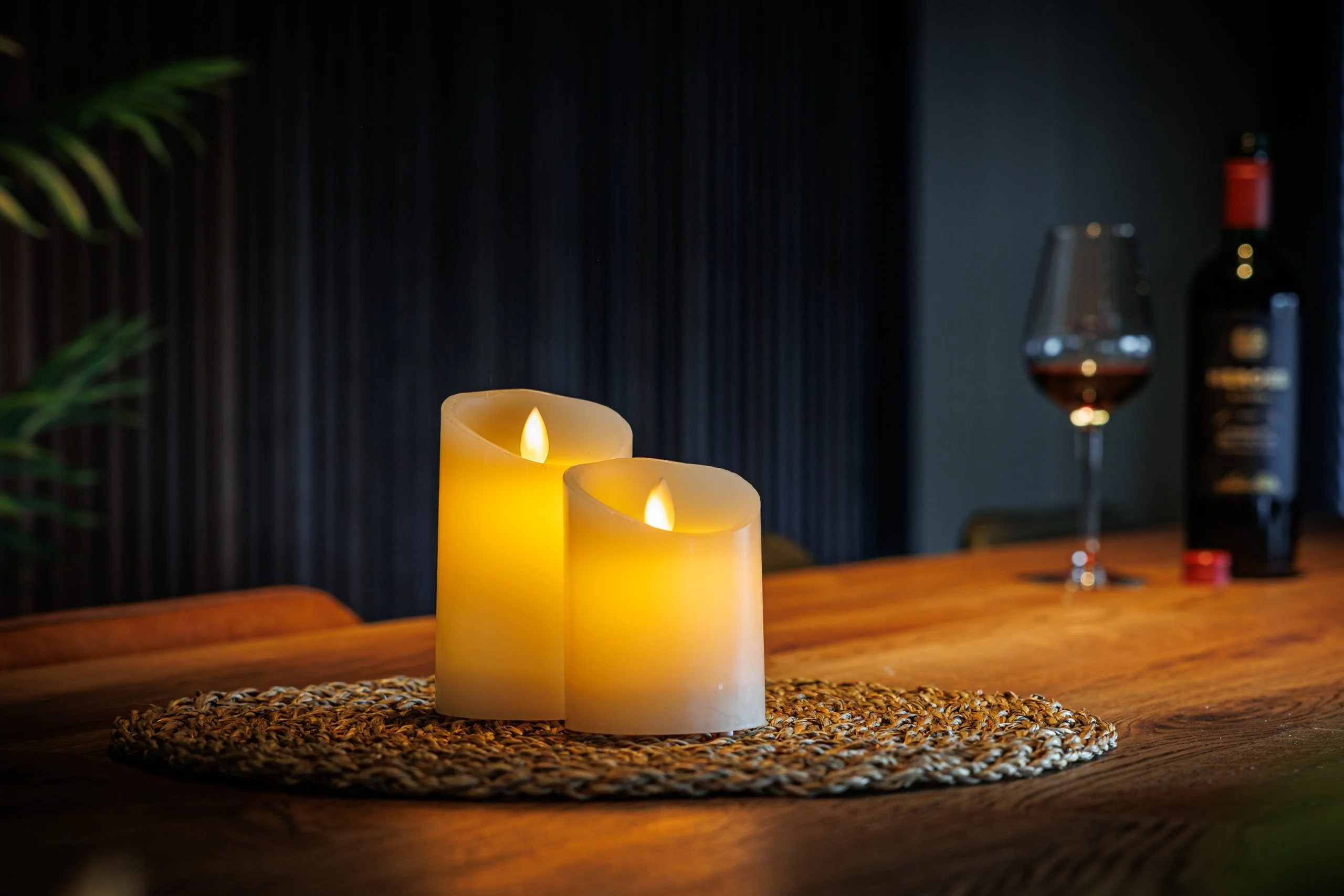 LED kleine wax kaarsen set 2 kaarsen  DORSETTO – afbeelding 3
