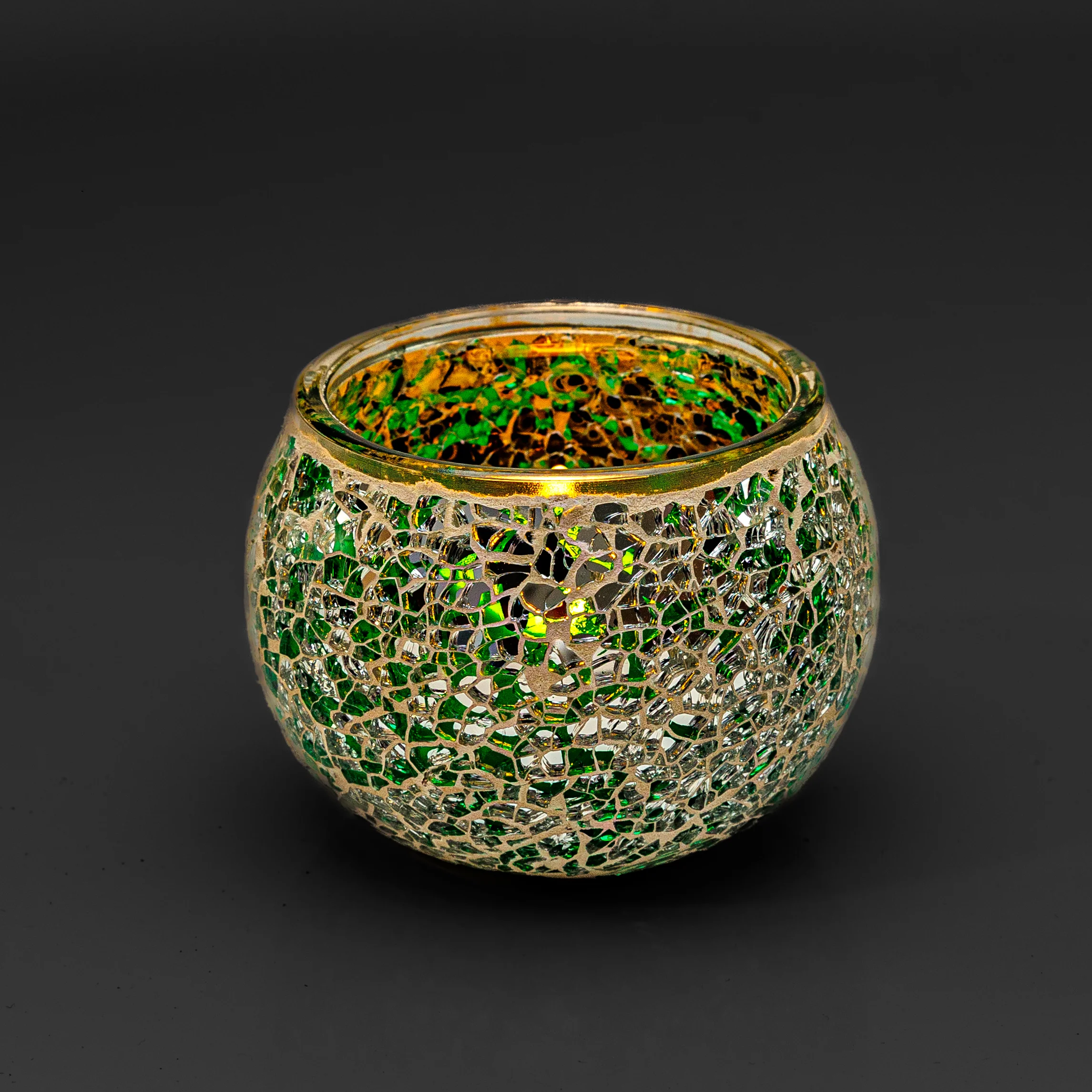 Theelichthouder DORSETTO 9 cm donker groen – afbeelding 5