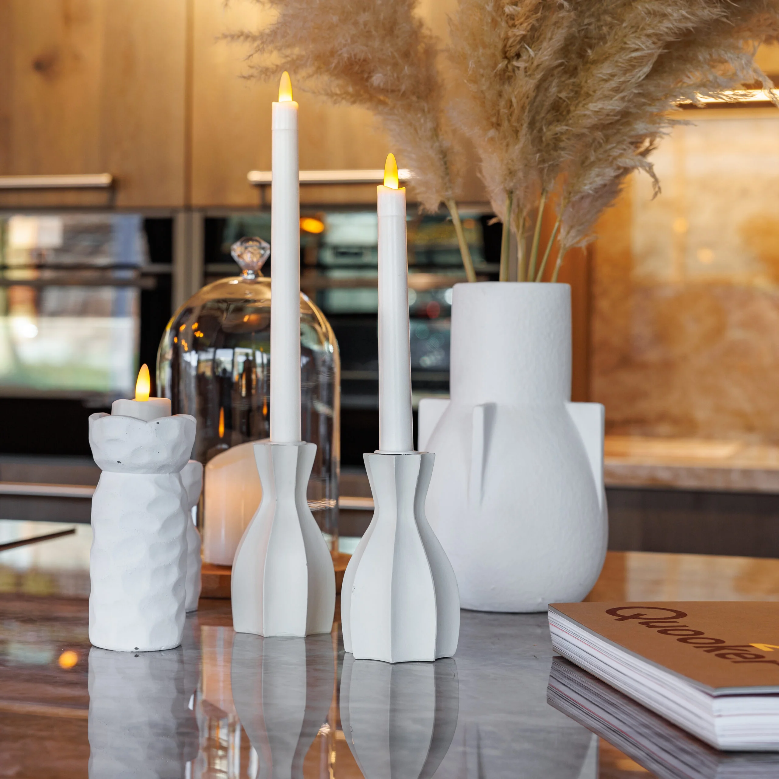 LED dinerkaars 270mm oplaadbaar 130 uur warm wit 6 stuks met afstandsbediening – afbeelding 8