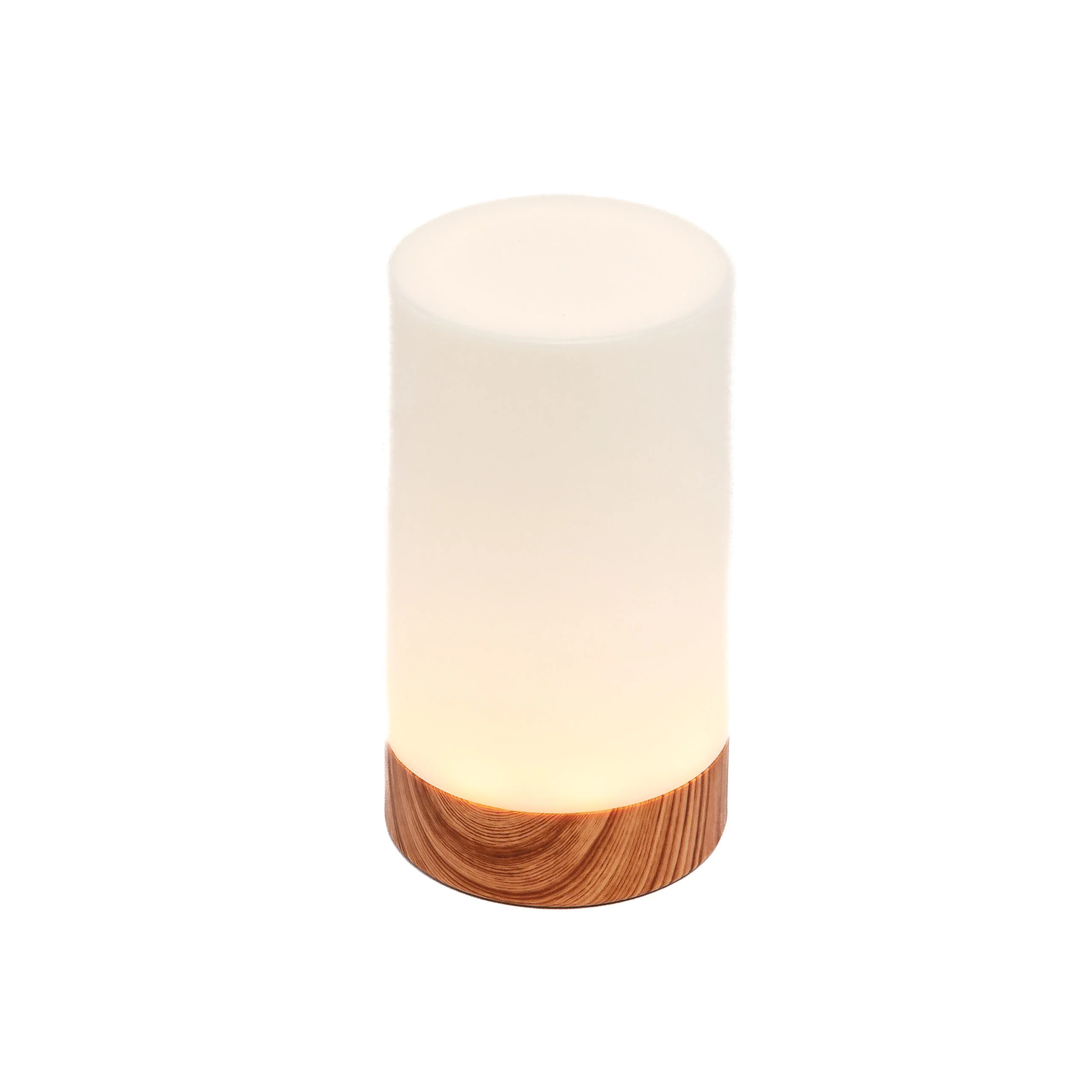 Tafellamp DORSETTO oplaadbaar 105 uur - waterdicht - cilindervorm- wit houtlook - met afstandsbediening – afbeelding 5