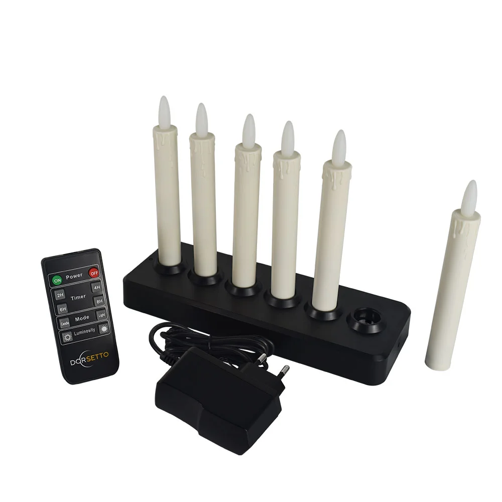 LED dinerkaars oplaadbaar 150 mm 58 uur warm wit 6 stuks met afstandsbediening – afbeelding 5