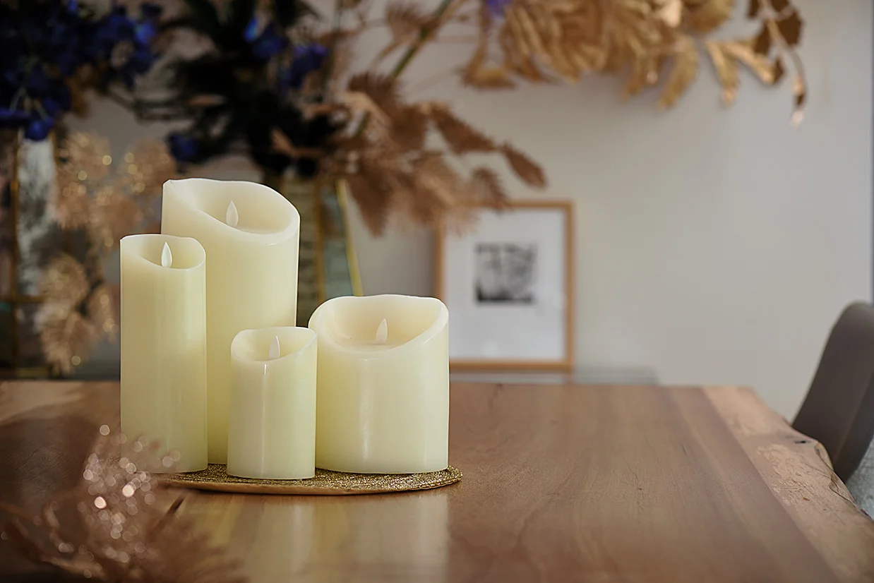 Oplaadbare LED wax kaars met bewegende vlam D 7,5 X 10 CM - warm wit – afbeelding 9
