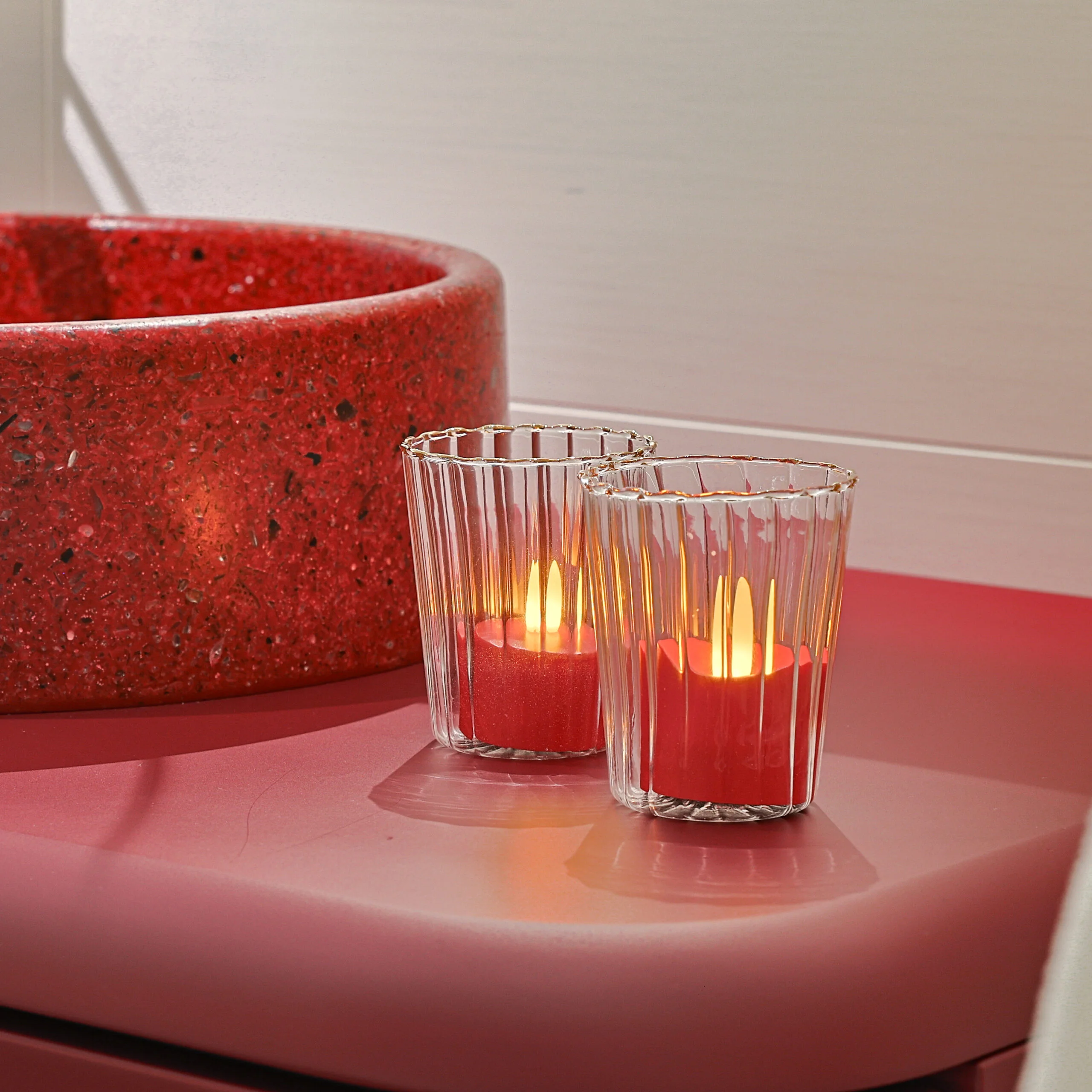 LED-kaarsjes rood oplaadbaar 175 uur – waterdicht- met Afstandsbediening – 6 Stuks – timerfunctie – afbeelding 2