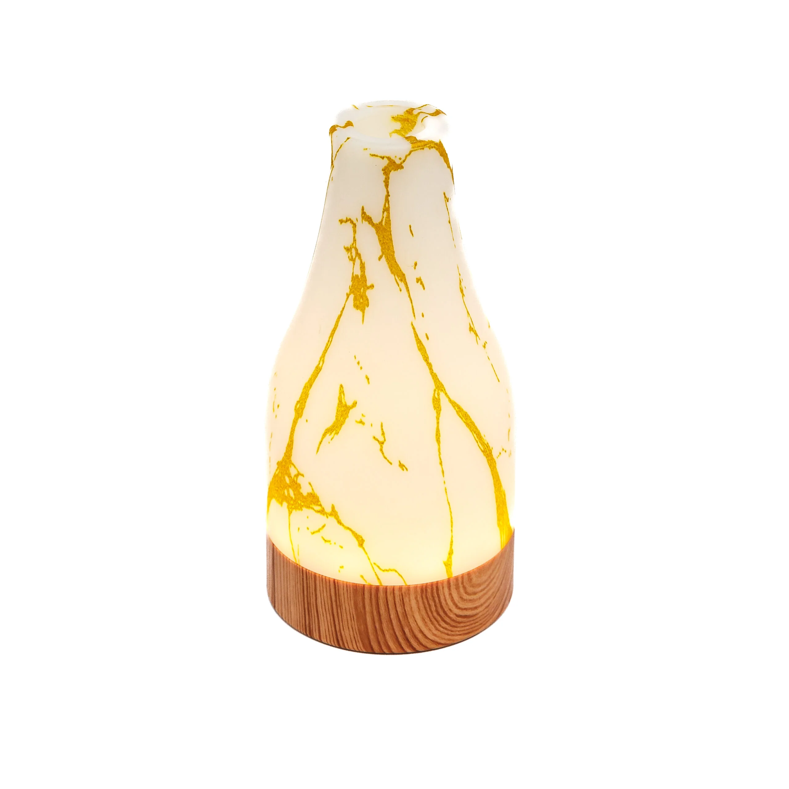 Tafellamp DORSETTO oplaadbaar 105 uur - waterdicht - set van 2 - vaas - marmer goud - met afstandsbediening – afbeelding 6