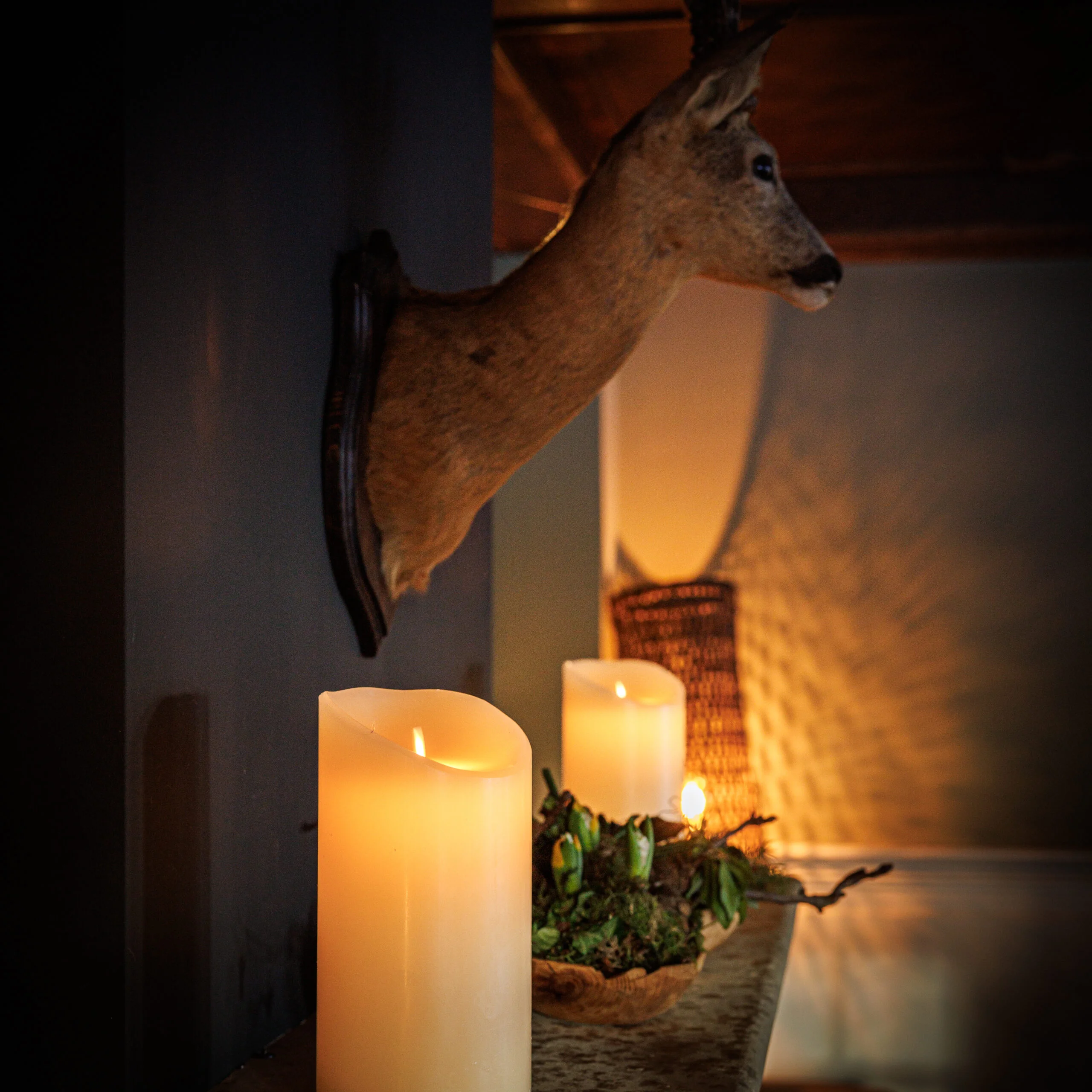 Oplaadbare LED wax kaars D 7,5 X 15 CM - warm wit – afbeelding 6