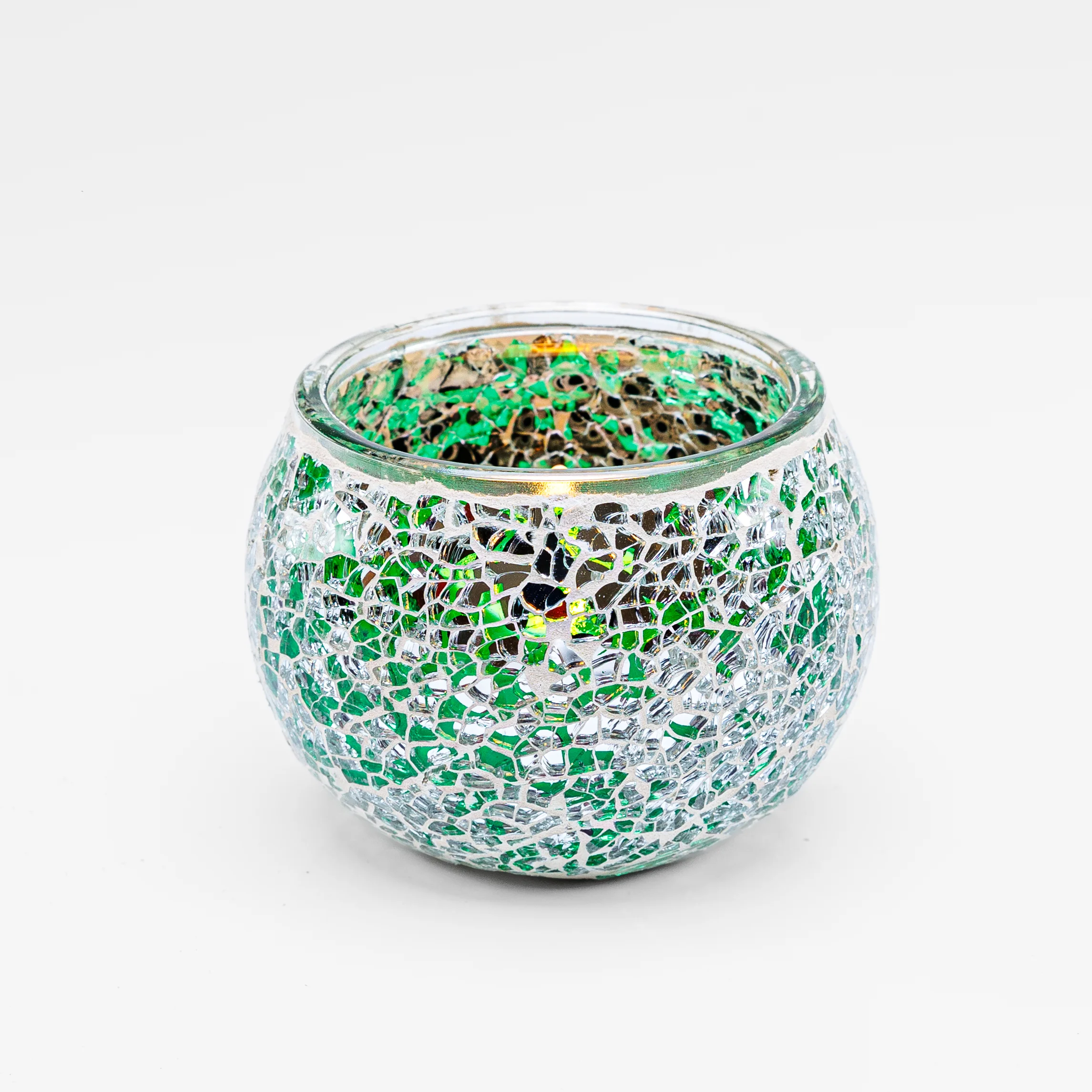 Theelichthouder DORSETTO 9 cm donker groen – afbeelding 4