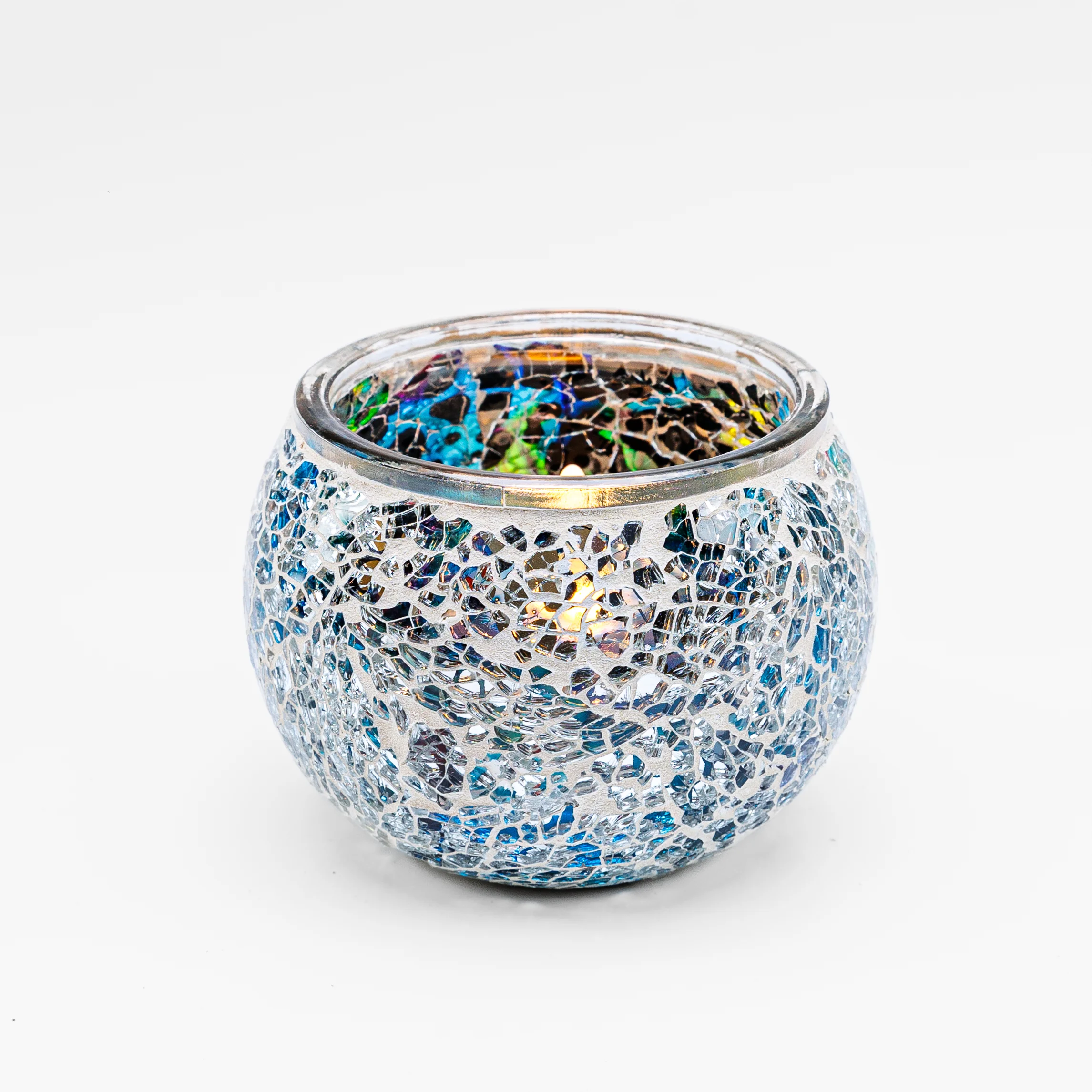 Waxinelichthouder 9 CM Dorsetto mozaïek multicolor – afbeelding 2